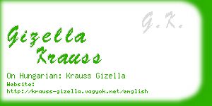gizella krauss business card